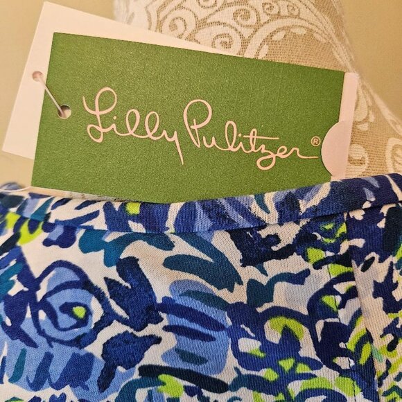 Lilly Pulitzer: NWT 3/4 Sleeve  Beacon T-shirt Dress Twilight Blue size S - Picture 6 of 10